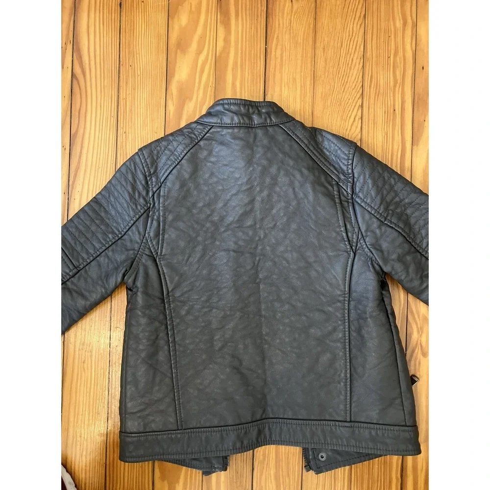 Urban outfitters boys Sz 7 bomber jacket‎ Coat Black Full Zip